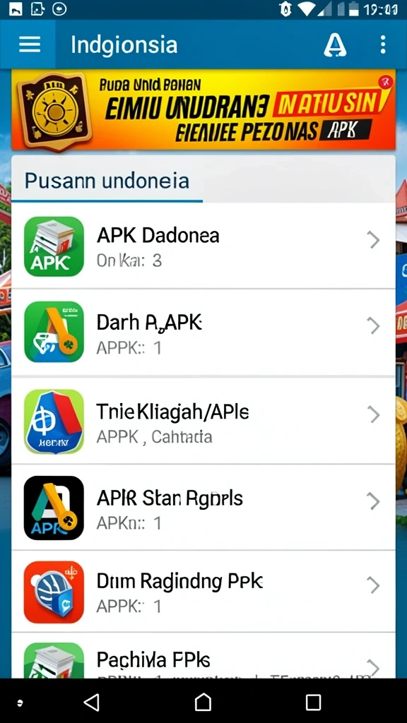 Tampilan awal aplikasi dengan berbagai pilihan template.