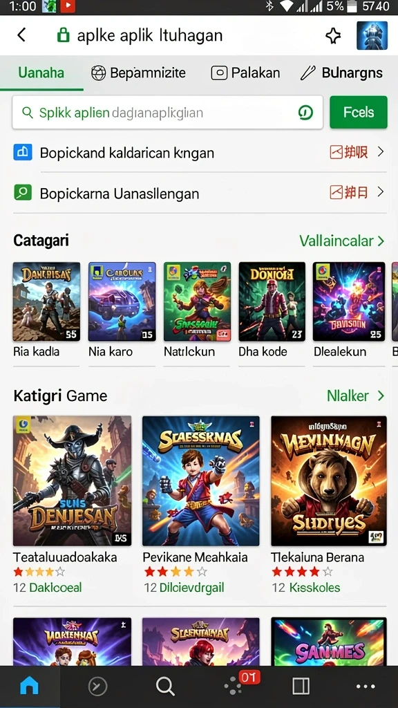 Tantangan level yang seru dan mengasyikkan.
