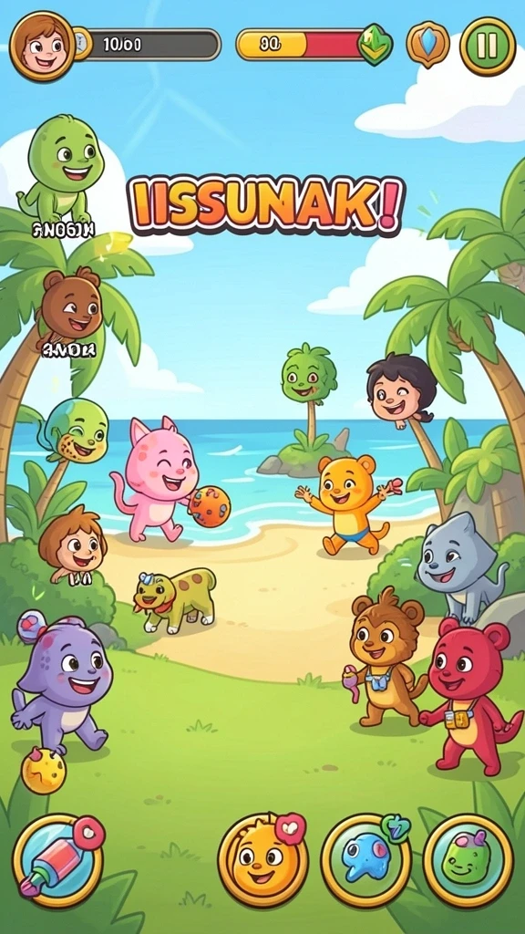 Screenshot menampilkan antarmuka utama game yang menarik.
