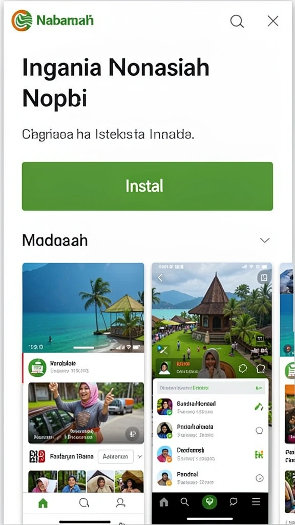 Menu pilihan dengan berbagai opsi kustomisasi karakter.