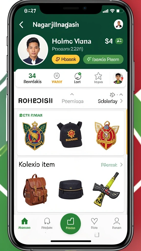 Fitur sosial yang memungkinkan terhubung dengan teman.