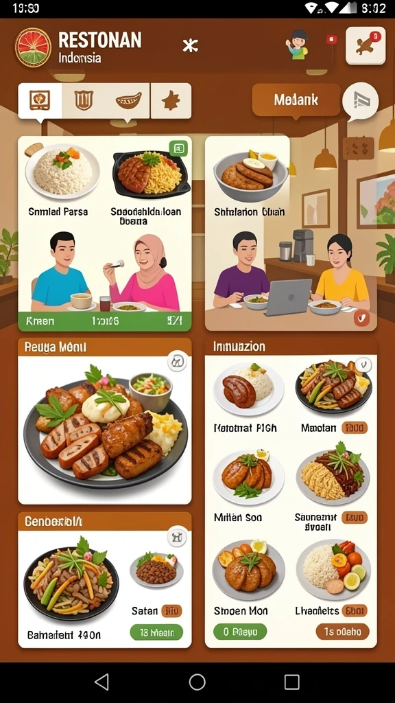 Tampilan awal game yang menarik dan intuitif.