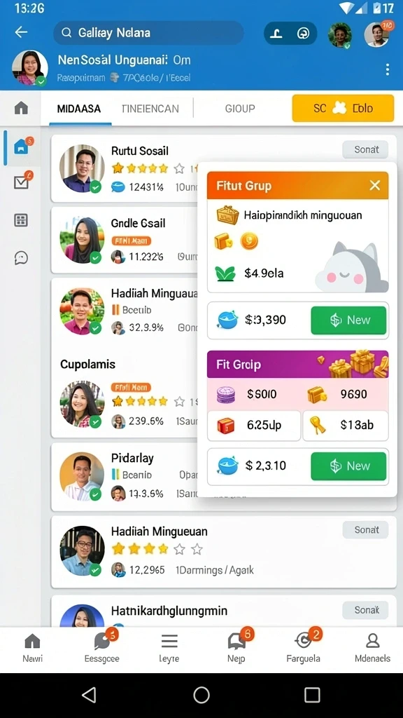 Tampilan antarmuka yang menarik dan user-friendly.