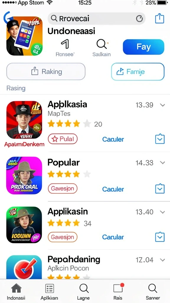 Leaderboard yang menampilkan pemain terbaik setiap bulan.