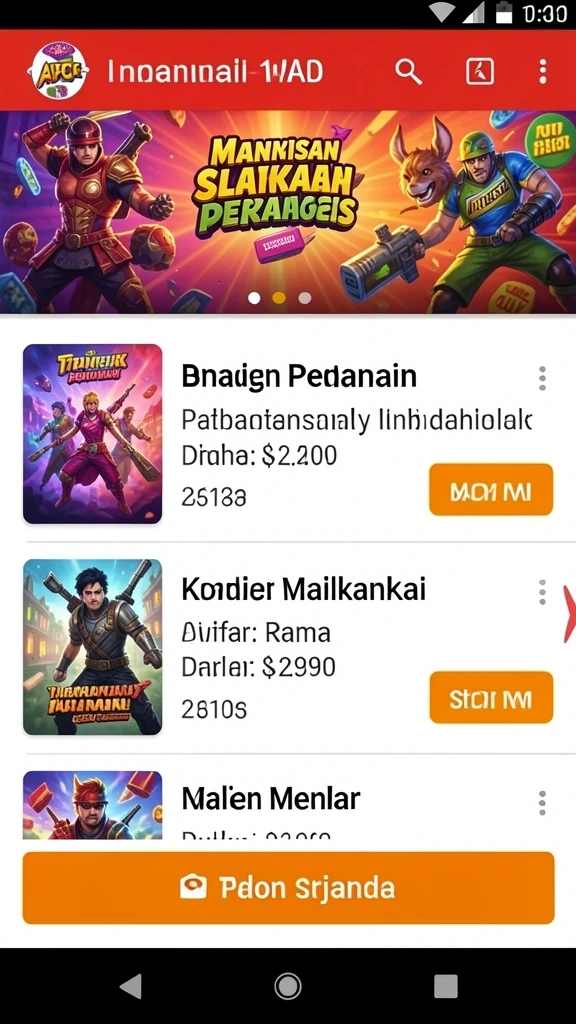 Screenshot menunjukkan tampilan grafis yang memukau.