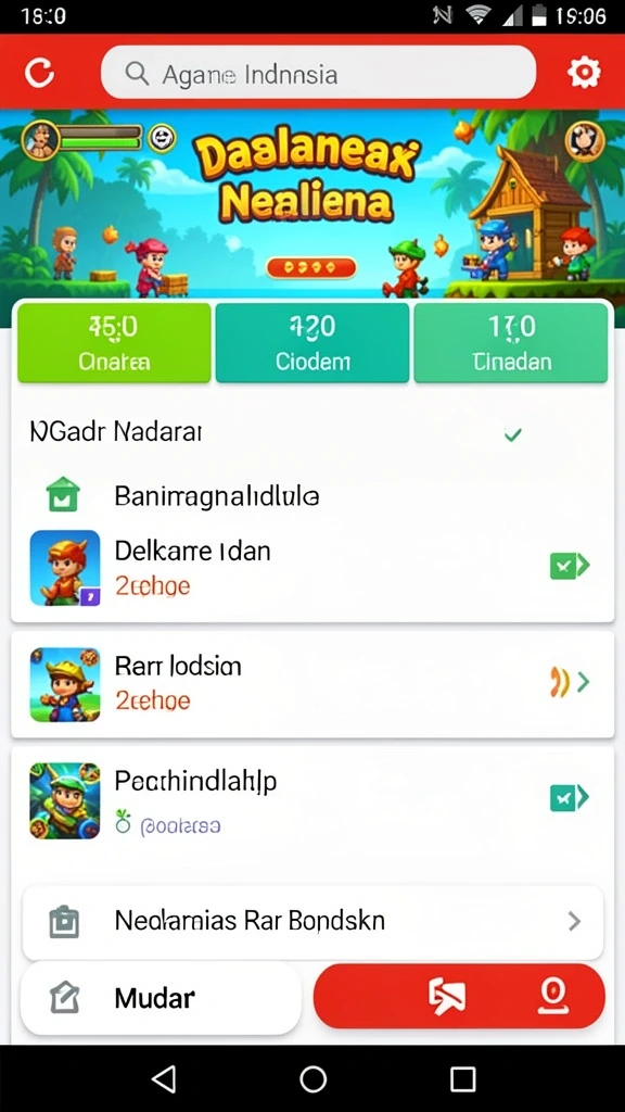 Tampilan awal yang menarik dan intuitif.
