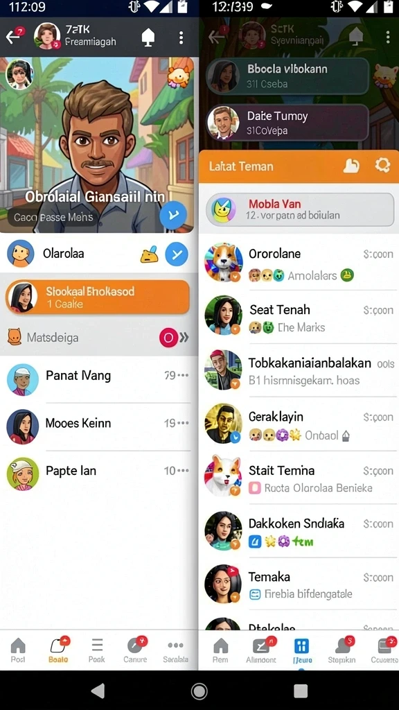 Fitur sosial yang memungkinkan interaksi antar pemain.