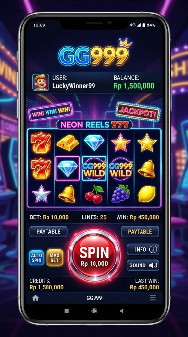 gg999 — layar beranda